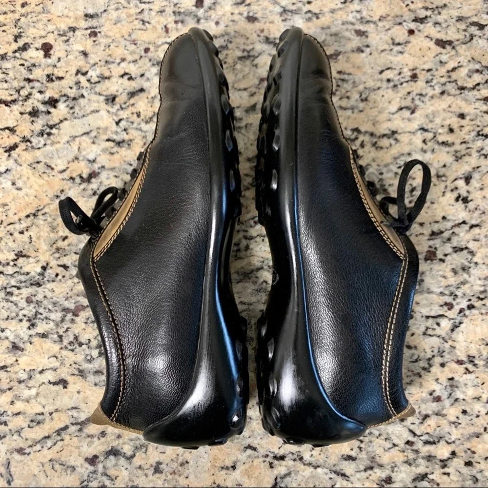 Tod's Leather & Suede Lace Up Bowling Sneakers in Black Size 38 - Picture 12 of 13